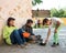 UZHHOROD, UKRAINE - AUGUST 21, 2016: Poor people begging for al