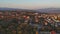 Uzhhorod Ukraine Europe Small town panoramic city view at sunset