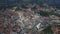 Uzice City, Serbia, High Rise Aerial View of The Town in the Valley