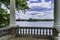 Uzutrakis Manor Estate Balcony and the View of Trakai Island Castle