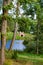 Uzutrakis park by E. F. AndrÃ© on the peninsula of Galves and Skaistis lake near Trakai
