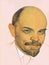 V. I. Lenin`s portrait. Drawing of the artist N. A. Andreyev