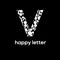 V letter bubbles vector logo design