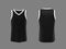 V-neck sleeveless t-shirt mock up in front and back views