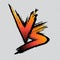 V.S. Versus letter logo. VS letters on transparent background. Vector illustration of competition, confrontation