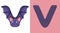V is for Vampire bat. Letter V. Vampire bat, cute illustration. Animal alphabet.