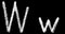V, w, x, y, z handwritten white chalk letters isolated on black background animation