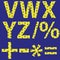 V W X Y Z and some basic mathematical bio hazard  alphabets