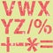 V W X Y Z and some basic mathematical Christmas alphabets