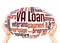 VA loan word cloud hand sphere concept