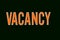 Vacancy Sign