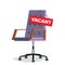 Vacancy Vector. Office Chair. Job Vacancy Sign. Empty Seat. Hire Concept. Business Recruitment, HR. Vacant Desk. Human