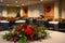 vacant conference room with festive centerpieces