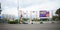 Vacant Hoarding And Signage Frame Structures At A Crossroad Junction