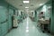 Vacant hospital corridor, silence pervades the sterile space, awaiting bustling life