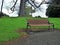 Vacant park bench