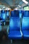 Vacant seats inside an Italian modern train