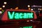 Vacant taxi sign