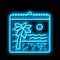 vacation calendar neon glow icon illustration