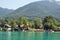 Vacation houses on the shore of Lake St. Wolfgang, Austria