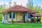 Vacation housing. A house in the jungle on an island