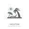 Vacation icon. Trendy Vacation logo concept on white background