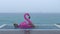 Vacation rain - funny video of man on flamingo float in luxury pool