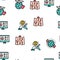 Vacation Rentals Place Vector Seamless Pattern