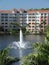 Vacation Resort Buildings Fountain & Lake