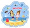 Vacation at the seaside vector illustration