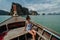 Vacation in sunny Asia. Girl on a tour of the islands of Thailand. Activities and adventures. The girl floats on a