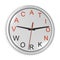 Vacation time concept. Wall clock isolated on the