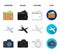 Vacation, travel, wallet, money .Rest and travel set collection icons in cartoon,black,outline,flat style vector symbol