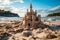 Vacation vibes Sandcastle on the seaside evokes the carefree spirit of holidays