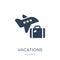 vacations icon in trendy design style. vacations icon isolated on white background. vacations vector icon simple and modern flat