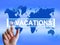 Vacations Map Means Internet Planning or