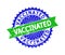 VACCINATED Bicolor Rosette Grunge Watermark