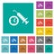 Vaccination appointment square flat multi colored icons