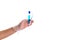 Vaccination bottle. Doctor hand in medical glove hold test tube or bottle for protection flu virus and coronavirus