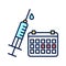 Vaccination color line icon. Course treatment. Pictogram for web page, mobile app, promo.Editable stroke.