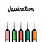 Vaccination hand drawn colorful illustration minimalism style