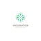 Vaccination, immunization clinic logo. Abstract cross from circles. Antibiotic, inoculation against bacteria and viruses