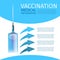 Vaccination Medical Infographic Blue Tone Banner