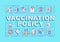 Vaccination policy word concepts banner