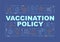 Vaccination regulations word concepts banner