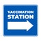 Vaccination station design concept, vector illustration.