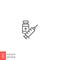 Vaccination Syringe immunization line icon