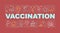 Vaccination word concepts banner