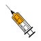 Vaccine against the Chinese virus Covid -19. Syringe with medicine for an outbreak of coronavirus