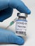 Vaccine against coronavirus COVID-19 in vial at Pfizer research laboratory